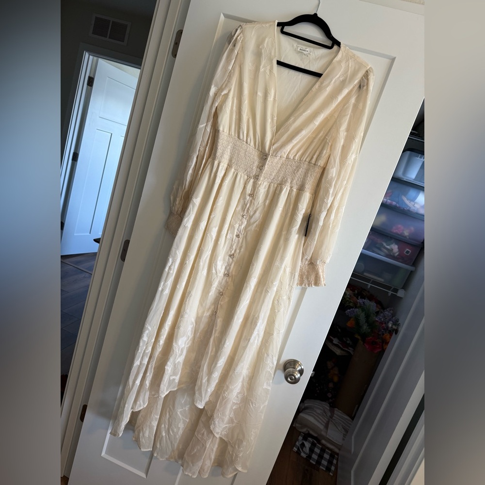 Baltic Born High Low Ivory Maxi Dress - Size L